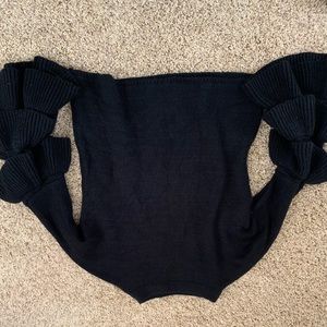 NWOT ruffle sleeve sweater